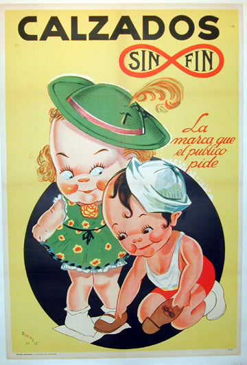 Calzados (shoes) original Argentine  vintage poster 1937
