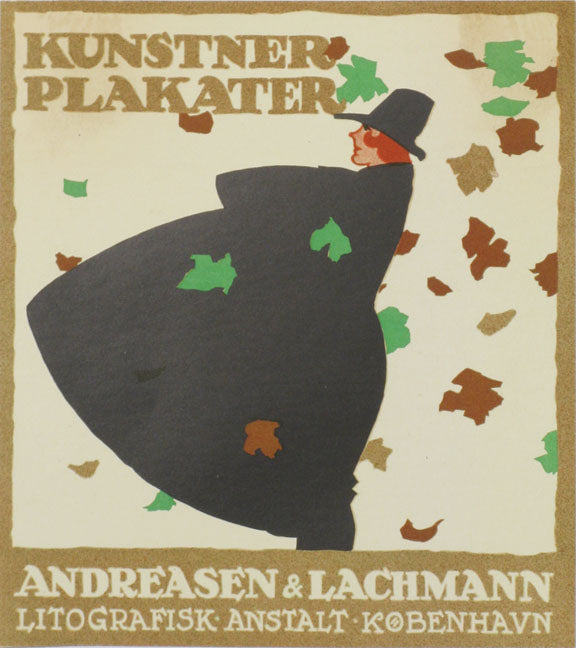 Original poster ad for Danish poster printers c.1918 (Das Plakat facsimile) by Bogelund