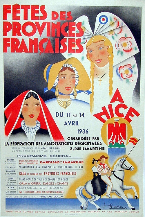Garnier, Fetes Des Provinces Francaises A Nice, 1936
