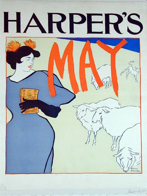 Original American Literary Poster, Penfield, Harper's May DFP 344, 1895