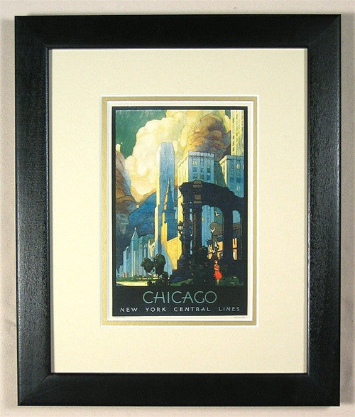 Chicago NY Central Lines - Matted And Framed