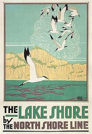 Oscar Rabe Hanson, The Lake Shore by the North Shore Line - Numbered Limited Edition