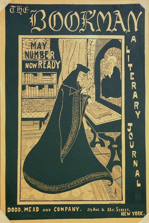 Original American Literary Poster, Scotson-Clark, The Bookman - May, c.1895