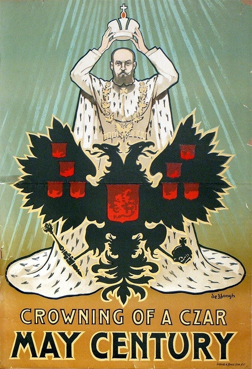 Original American Literary Poster, de Yongh, Century May Crowning Of A Czar, c.1895
