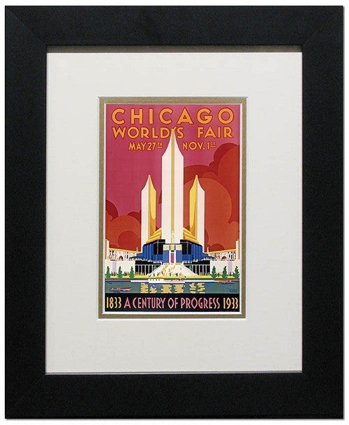 World's Fair Government Building - Matted And Framed