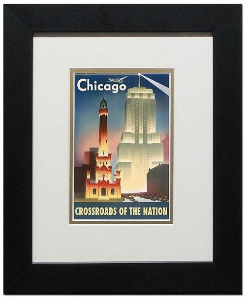 Chicago, Crossroads of the Nation - Matted And Framed