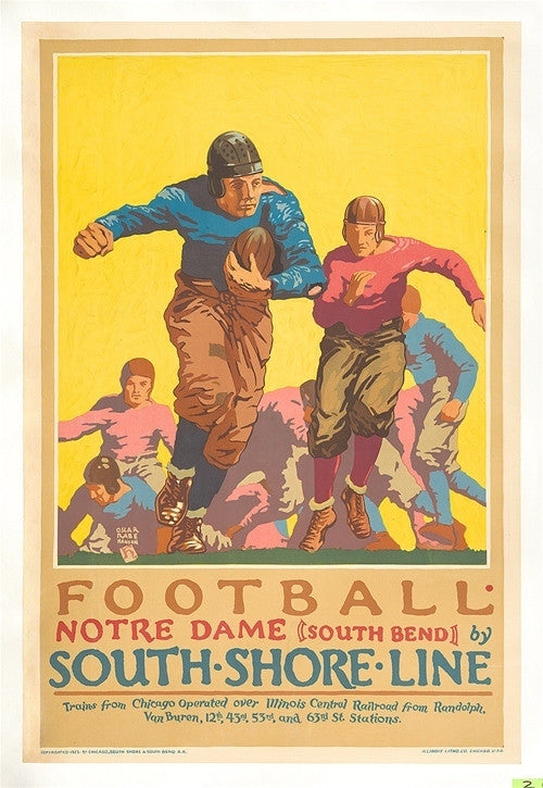 Notre Dame Hanson, 1926  Football South Shore (collotype repro)