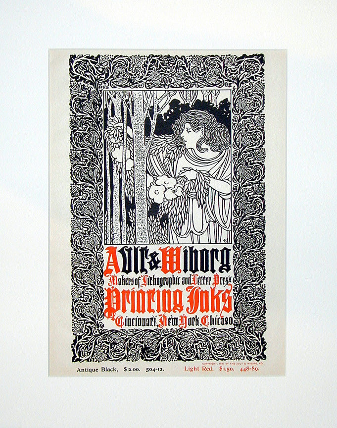 Bradley, Will, The Ault &amp; Wiborg, c. 1900 (woman picking flowers)