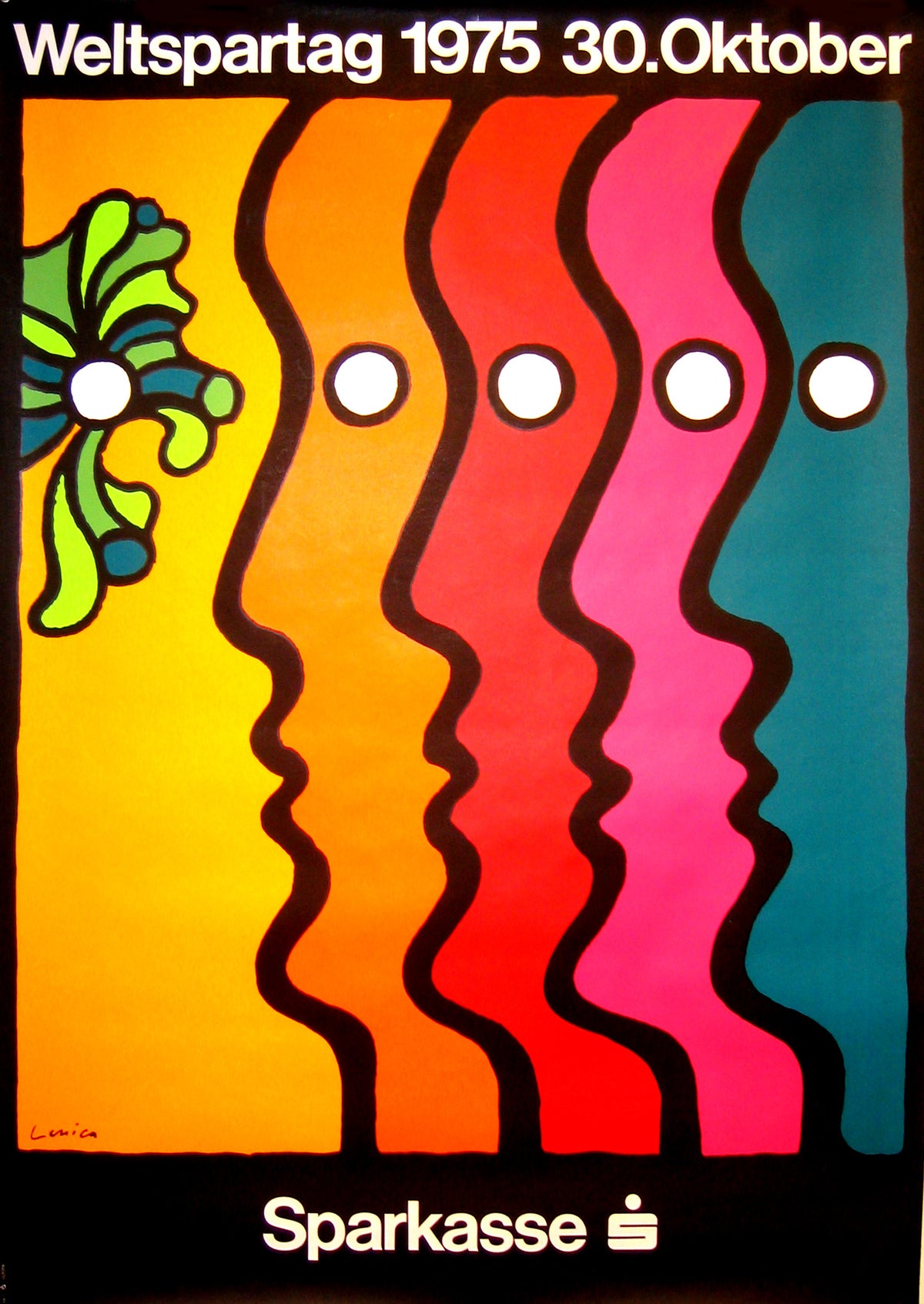 Lenica- Weltspartag (World&#39;s Savings Day) 1975 original poster