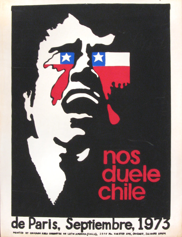 CHILE - NOS DUELE (it hurts us) original poster Pinochet coup d&#39;etat of Allende