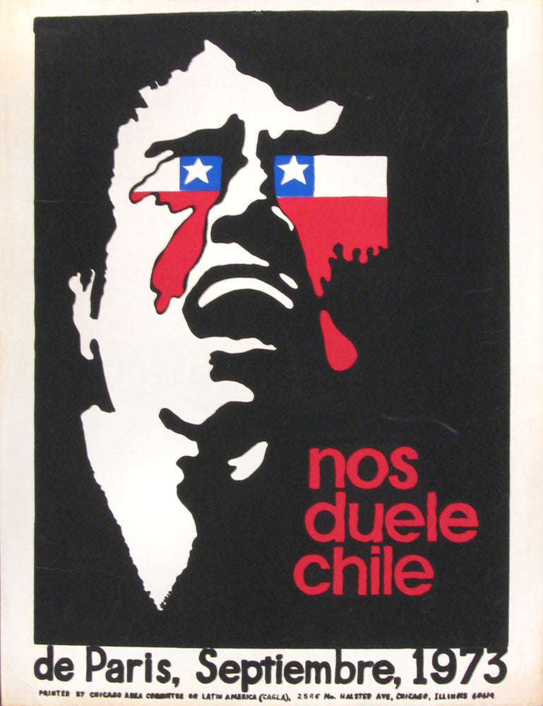 CHILE - NOS DUELE (it hurts us) original poster Pinochet coup d'etat of Allende