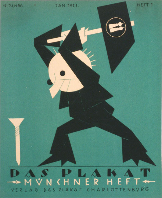 Original 1921 Poster to promote the poster membership and magazine "Das Plakat"