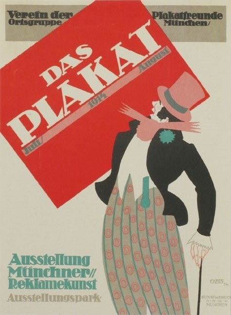 Original 1914 Poster to promote the poster membership and magazine "Das Plakat"