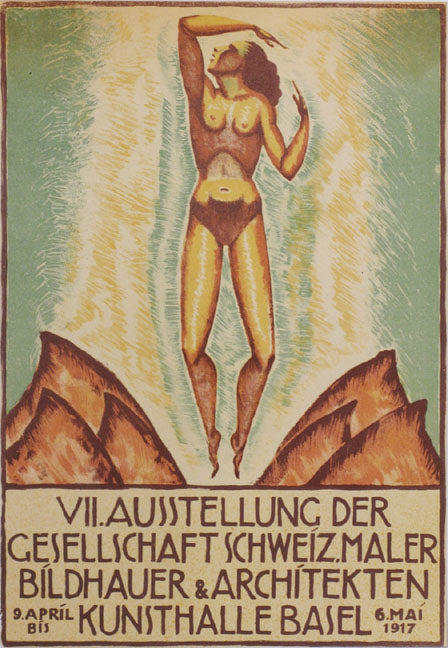 Original poster 1917 Exhibition of Swiss painters & architects (Das Plakat facsimile) by Werner Koch