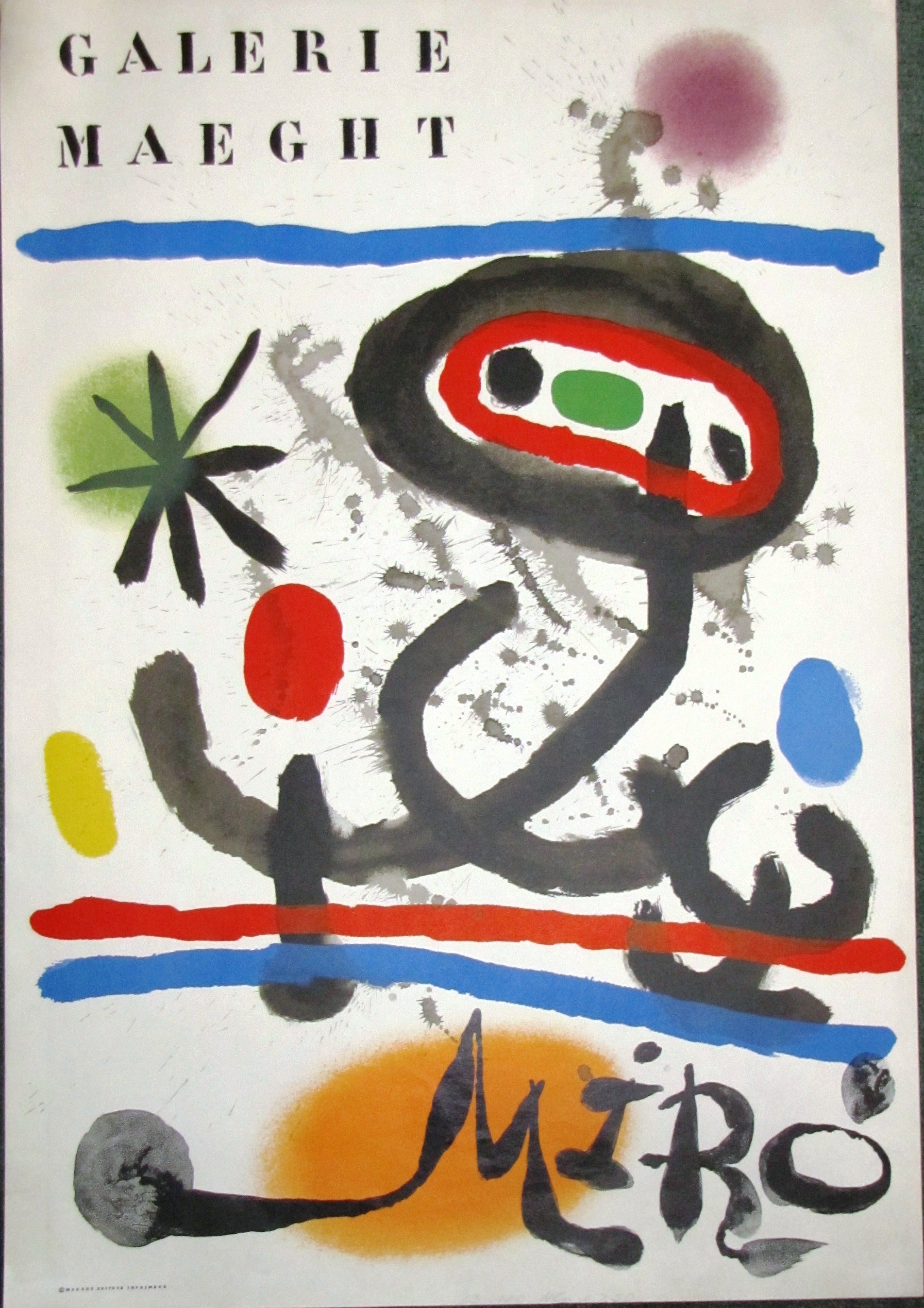 Miro original poster Galerie Maeght 1961