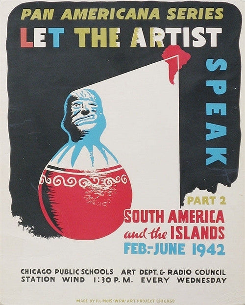 WPA  Let The Artist Speak, 1942 - original poster