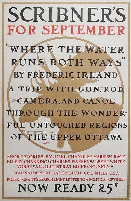 Original American Literary Poster, Haskell, Ernest ..Scribner's For September, 1899