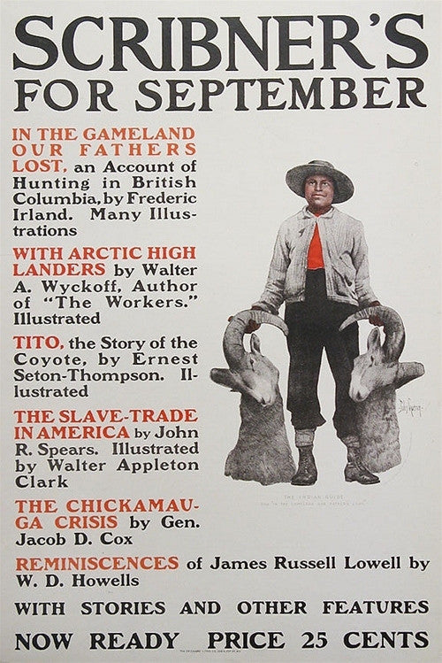 Original American Literary Poster, Guerin, Scribner's for September, 1900