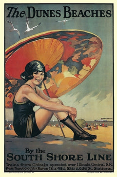 Hazel Urgelles, Dunes Beaches by the South Shore Line - Poster Plus