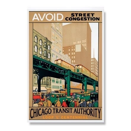 Chicago Transit Authority / Avoid Street Congestion Notecard Set