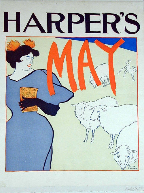Original American Literary Poster, Penfield, Harper&#39;s May DFP 344, 1895