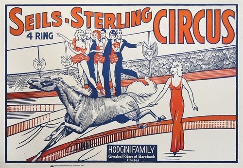 ANONYMOUS - SEILS - STERLING 4 Ring CIRCUS, c.1938 with the Hodgini Family