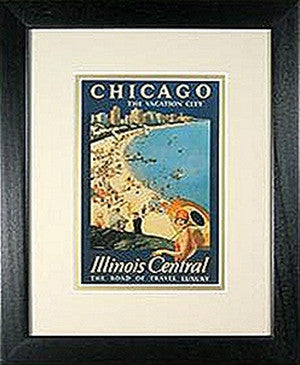 Chicago Vacation City - Matted And Framed