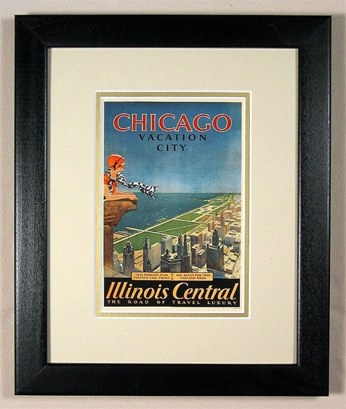 Chicago The Vacation City II - Matted and Framed - Poster Plus Chicago The Vacation City II - Matted and Framed - Poster Plus