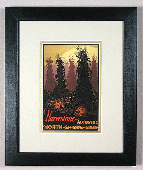 Harvest Time Along the North Shore Line - Matted And Framed