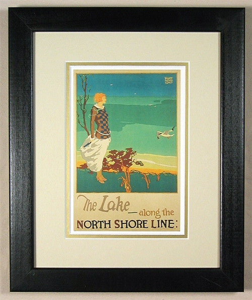 Lake Along The North Shore Line - Matted And Framed