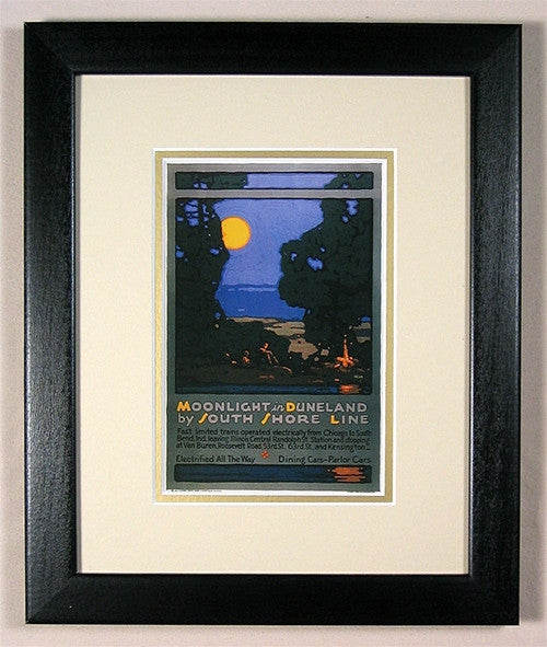 Moonlight In Duneland - Matted And Framed