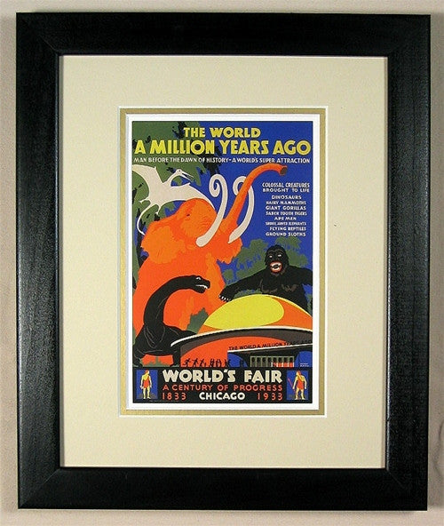 World A Million Years Ago - Matted And Framed