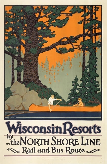 Oscar Rabe Hanson, Wisconsin Resorts by The North Shore Line - Numbered Limited Edition