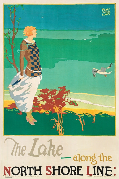Willard Frederic Elmes, The Lake Along the North Shore Line - Numbered Limited Edition