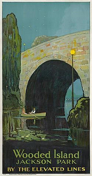 Datus Myers, Wooded Island Jackson Park by the Elevated Lines - Numbered Limited Edition