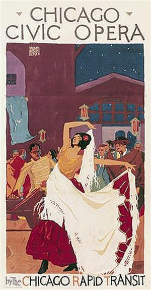 Willard Frederic Elmes, Chicago Civic Opera, by Chicago Rapid Transit (Carmen)- (Small Format) - Numbered Limited Edition