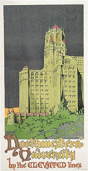 Oscar Rabe Hanson, Northwestern University by the Elevated Lines - Numbered Limited Edition