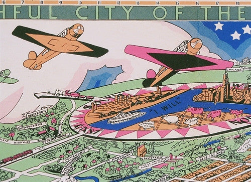 Turzak &amp; Chapman, Chicago USA Map of the City,1931 - Repro Numbered Limited Edition