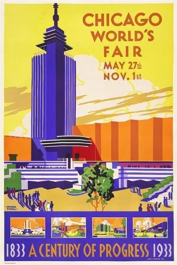 Weimer Pursell, Chicago World&#39;s Fair, A Century of Progress - Hall of Science - Numbered Limited Edition