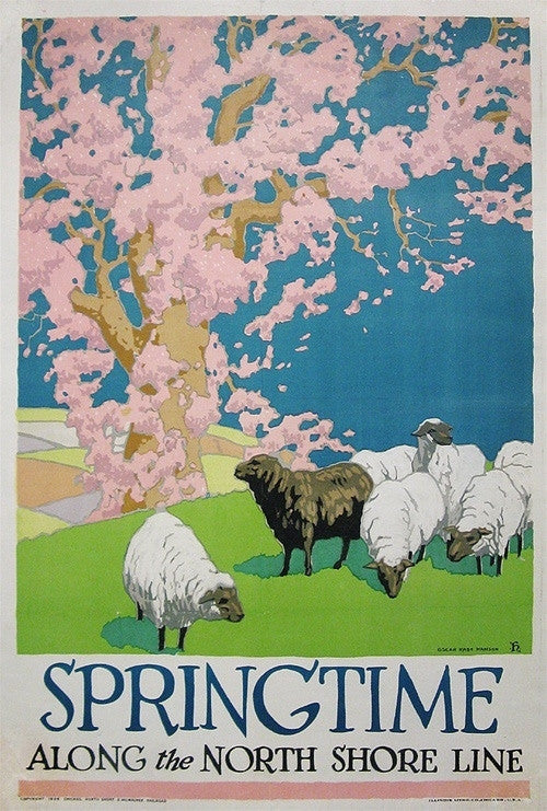 Springtime Along the North Shore Line by Oscar Rabe Hanson - Numbered Limited Edition
