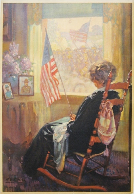 Cahill, Holiday Display Poster - Flag Day - Soldiers Going to War, c. 1925
