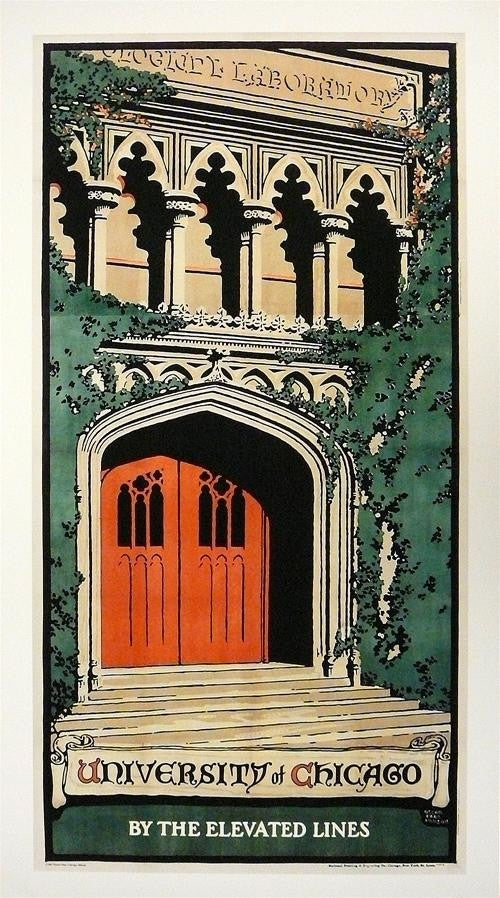 Oscar Rabe Hanson, University of Chicago by the Elevated Lines, c.1923 - Numbered Limited Edition