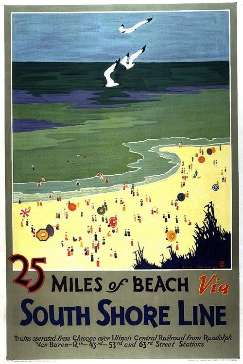 Oscar Rabe Hanson - 25 Miles of Beach by the South Shore Line