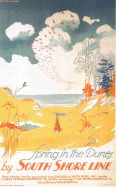 Brenneman - Spring in the Dunes by the South Shore Line - Poster Plus