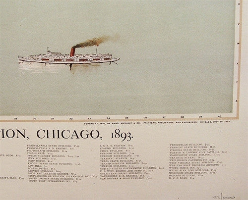 birds-eye-view-of-the-columbian-exposition-1893 Map of Columbian Exposition detail 1