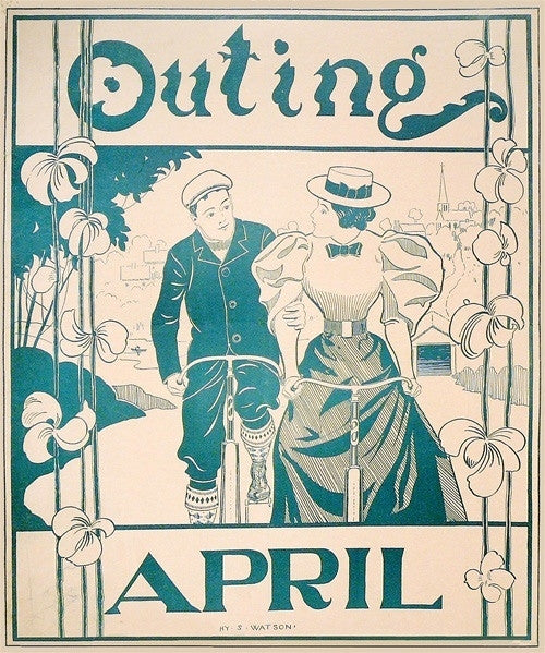 Original American Literary Poster, Watson, Outing - April, c. 1896
