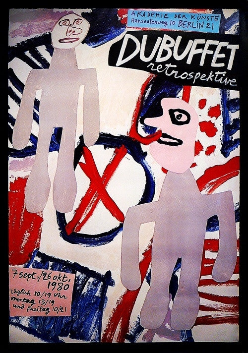 Dubuffet, Retrospektive Exhibition Poster from the Akademie der Kunst Berlin, 1980