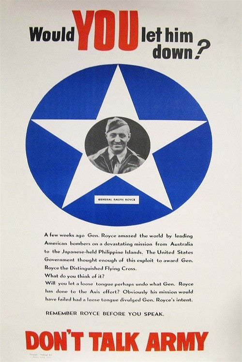 Anonymous, Would You Let Him Down? Don't Talk Army, c.1942