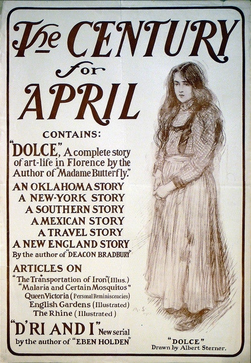 Original American Literary Poster, Sterner, A., The Century for April, 1900