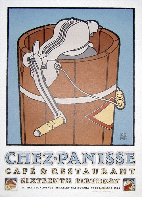 Goines, Chez Panisse 16th- No. 129: Artist's proof: Q, 1987